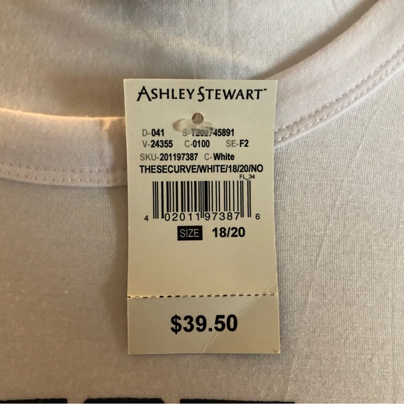 NWT Ashley Stewart Sequin Graphic Tee - Picture 5 of 5